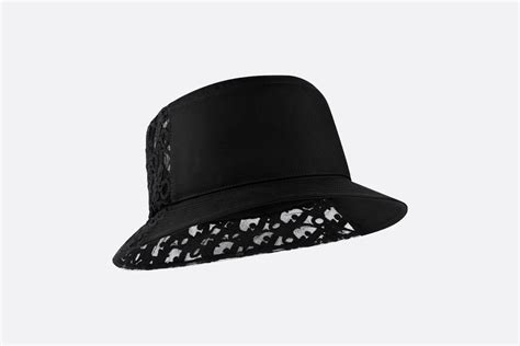 sombrero dior|Sombrero híbrido Dior Oblique Faya de algodón negra.